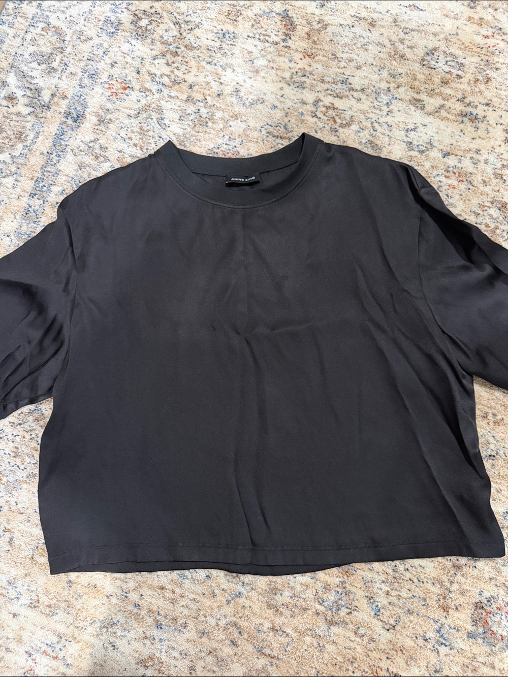Anine Bing Black Short Sleeve Tee